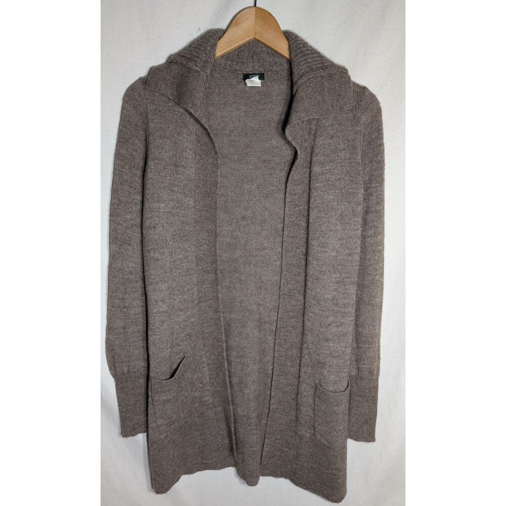 J Crew Alpaca Wool Blend Open Front Long Cardigan Sz S Luxury Lagenlook‎